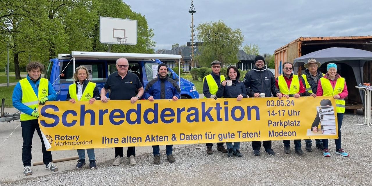 Alte Akten und Daten für gute Taten: Rotary und Dorr Aktenvernichtung